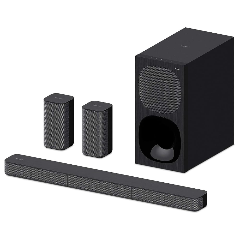Sony 400W 5.1 Channel Bluetooth and USB Connectivity Dolby Digital Soundbar with Subwoofer and Compact Rear Speakers Black
