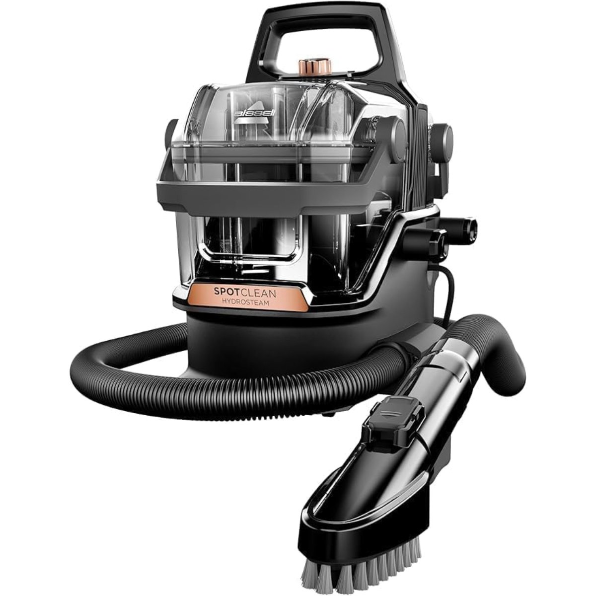 Bissell SpotClean HydroSteam (3700E) Portable Deep Cleaner | Powerful Cleaning | Black