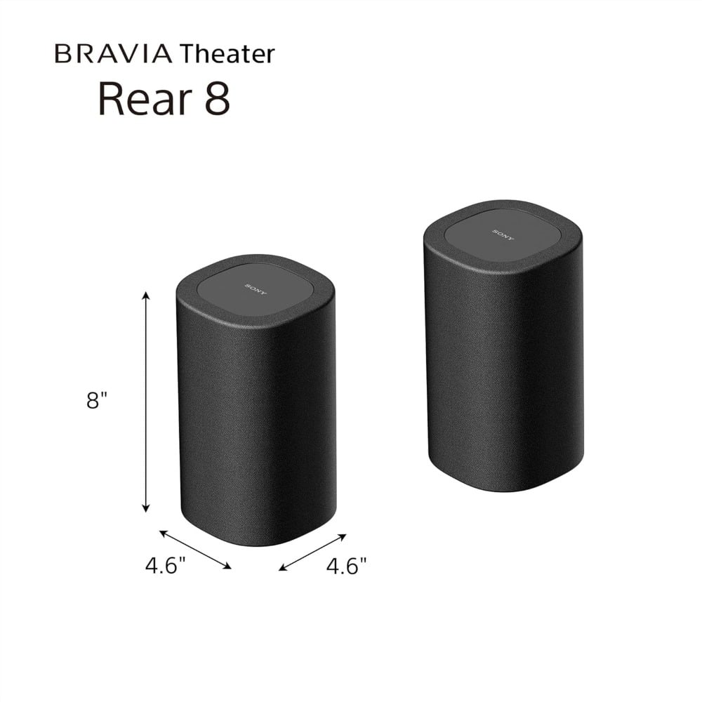 Sony SA-RS8 Wireless Rear Speakers for BRAVIA Theatre Bars – Black