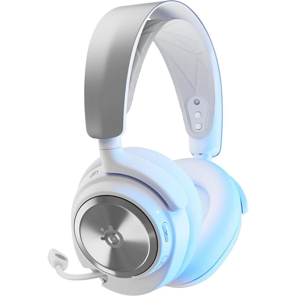 ستيل سيريز سماعة Arctis Nova Pro اللاسلكية (PS) | إلغاء ضوضاء نشط، صوت عالي الجودة | أبيض | SS-61526