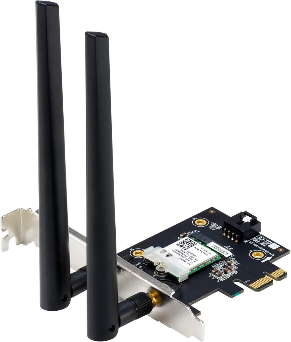 أسوس محول واي فاي 6 PCIe | AX1800 | بلوتوث 5.2 | حماية  WPA3 | PCE-AX1800