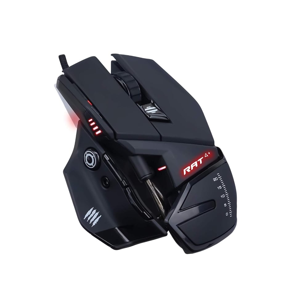 Mad Catz The Authentic R.A.T. 4+ Optical Wired Gaming Mouse Black