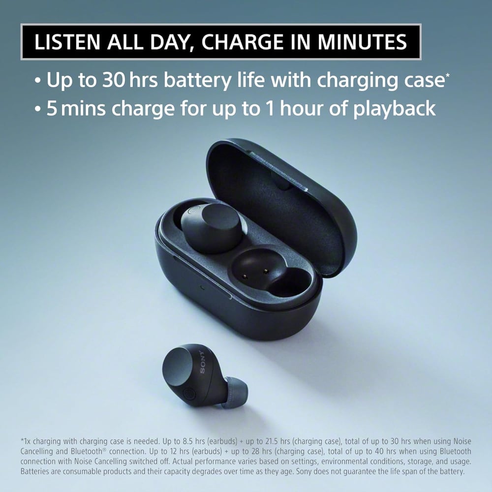Sony WF-C710N True Wireless In-Ear Earbuds Noise Cancellation Lightweight Fit Black