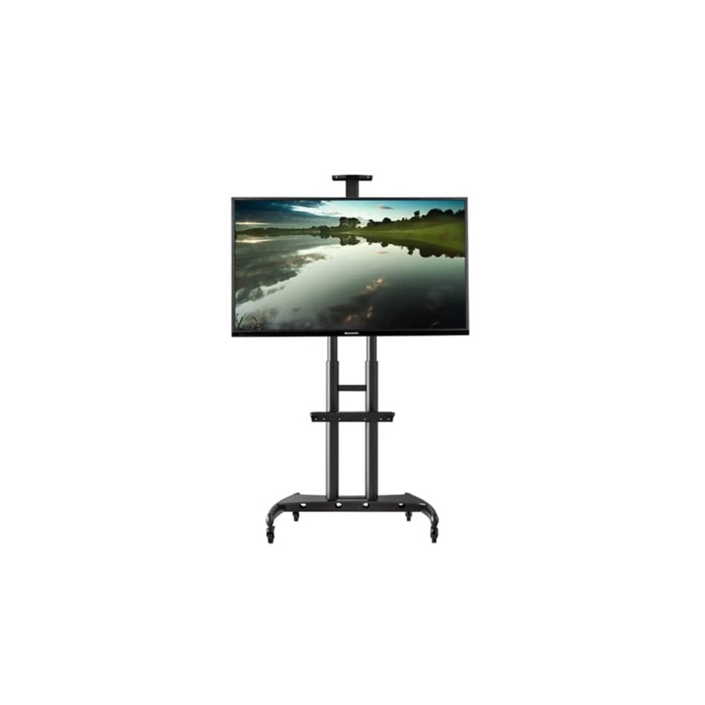 North Bayou TV Stand with Mount and Shelf for 55 to 85 inch TV Screen Black