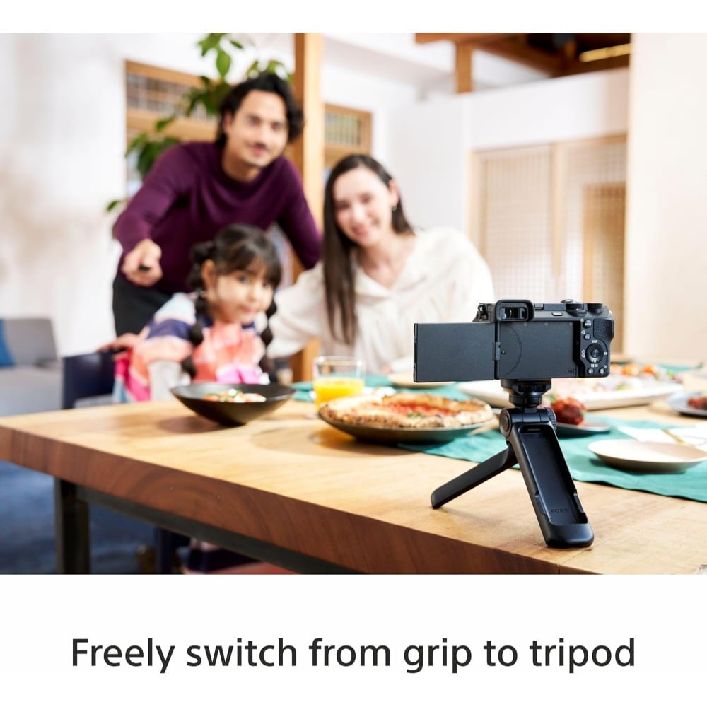 Sony GP-VPT3 Wireless Bluetooth Shooting Grip and Tripod with Detachable Remote Commander for Vlogging and Content Creation, Compatible with Sony Alpha and ZV Series Cameras – Black