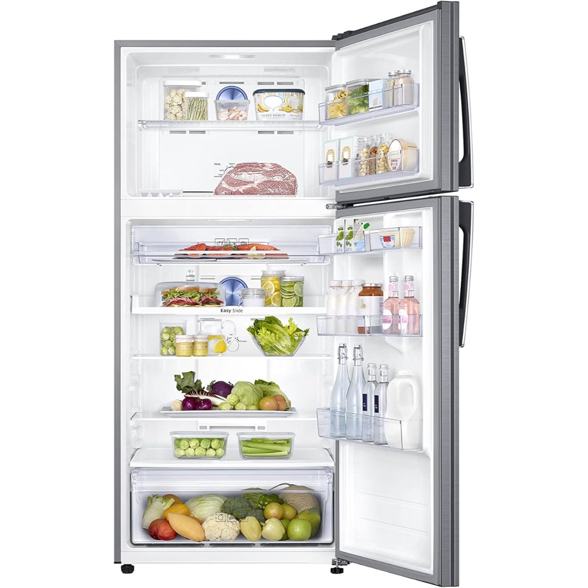 Samsung Top Mount Double Door Refrigerator | 18.6 Cu.Ft (528L) | Twin Cooling Plus + Quick Cooling | RT53K6100S8 | Silver