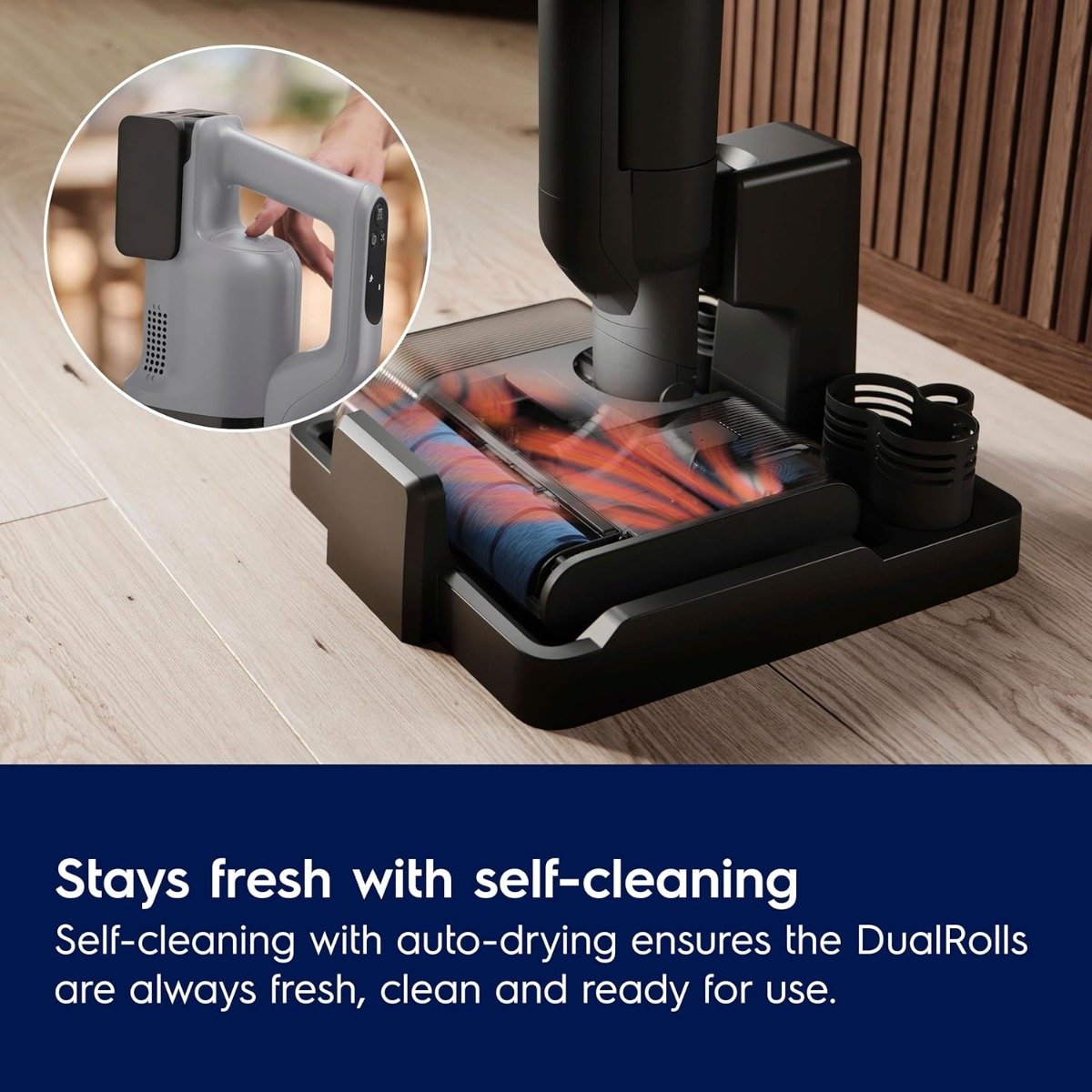 Electrolux 800 3-in-1 Cordless Wet & Dry Vacuum Cleaner, Vacuum & Mop Combo, 21.6V Battery, 80-Min Runtime, 100AW Suction, Self-Cleaning System – EFW81713