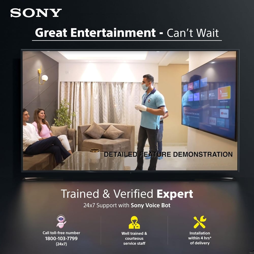 Sony K-85S30 85 Inch 4K Ultra HD LED Smart Google TV with AI Picture Processing
