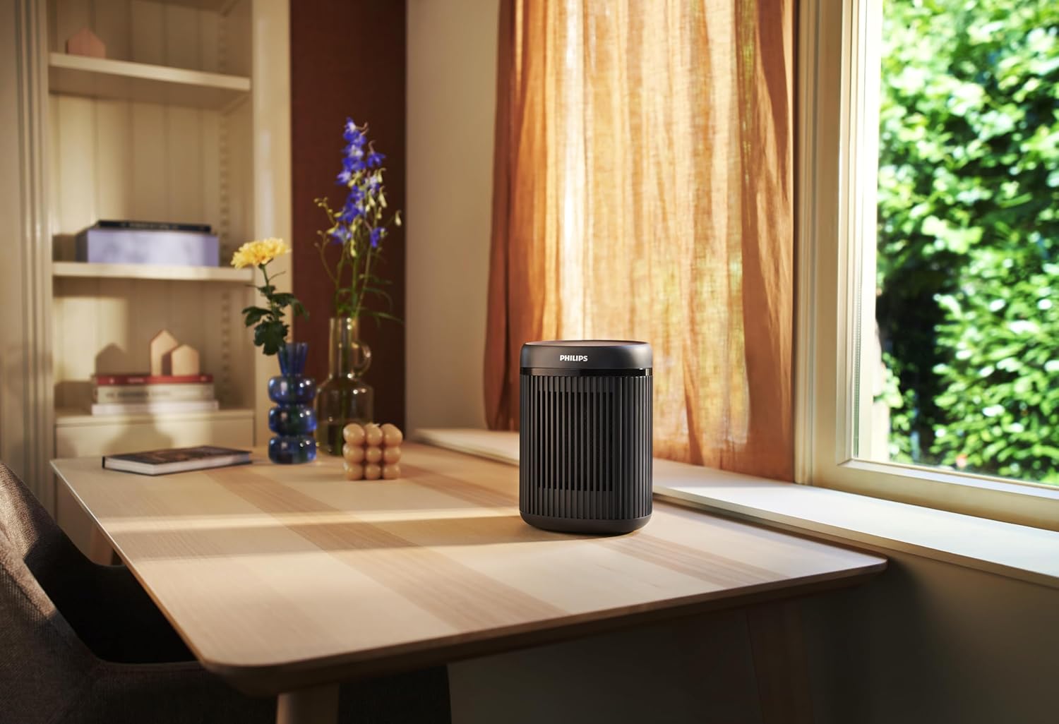 Philips Compact Ceramic Heater 2000 Series - 1500W, 2 Heating Settings, 3 Temperature Control, Auto-Off, Up to 15m² Room Size, Dark Grey - CX2120/01