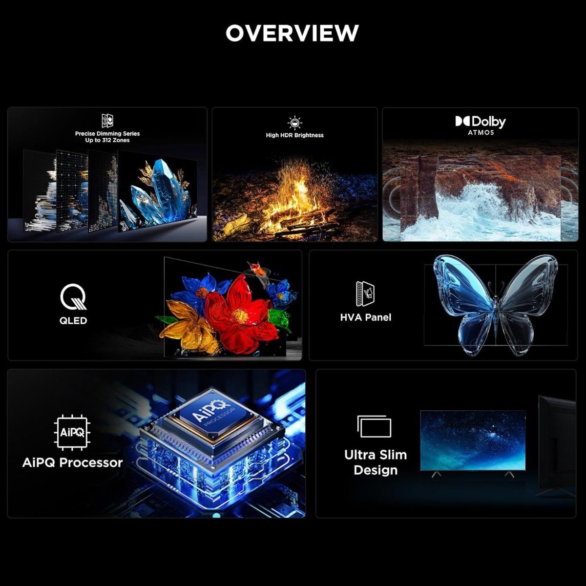 تي سي إل 98C6K تلفزيون ذكي 98 بوصة QD-Mini LED بدقة 4K للألعاب مع Google TV | معدل تحديث 144 هرتز، صوت ONKYO 2.1 عالي الدقة | Dolby Atmos | وضع الذكاء الاصطناعي | Game Master موديل 2025
