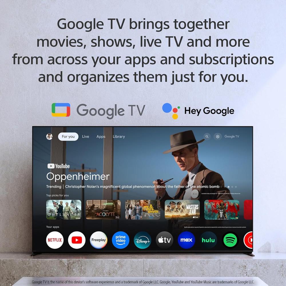Sony K-55XR80M2 BRAVIA 8 II 55 Inch 4K Ultra HD QD-OLED Smart Google TV with XR AI Processor