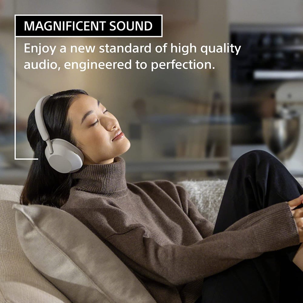 Sony WH-1000XM5 Wireless Over-Ear Headphones Noise Cancellation with Microphone Midnight Blue