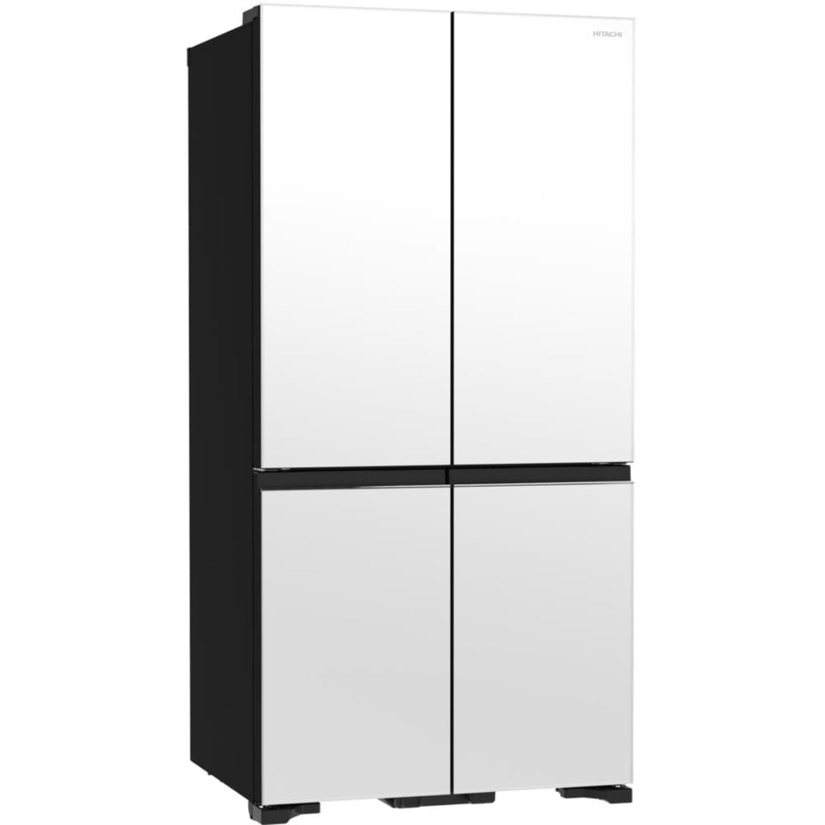 Hitachi 4 Door Bottom Freezer Refrigerator 357L Glass White