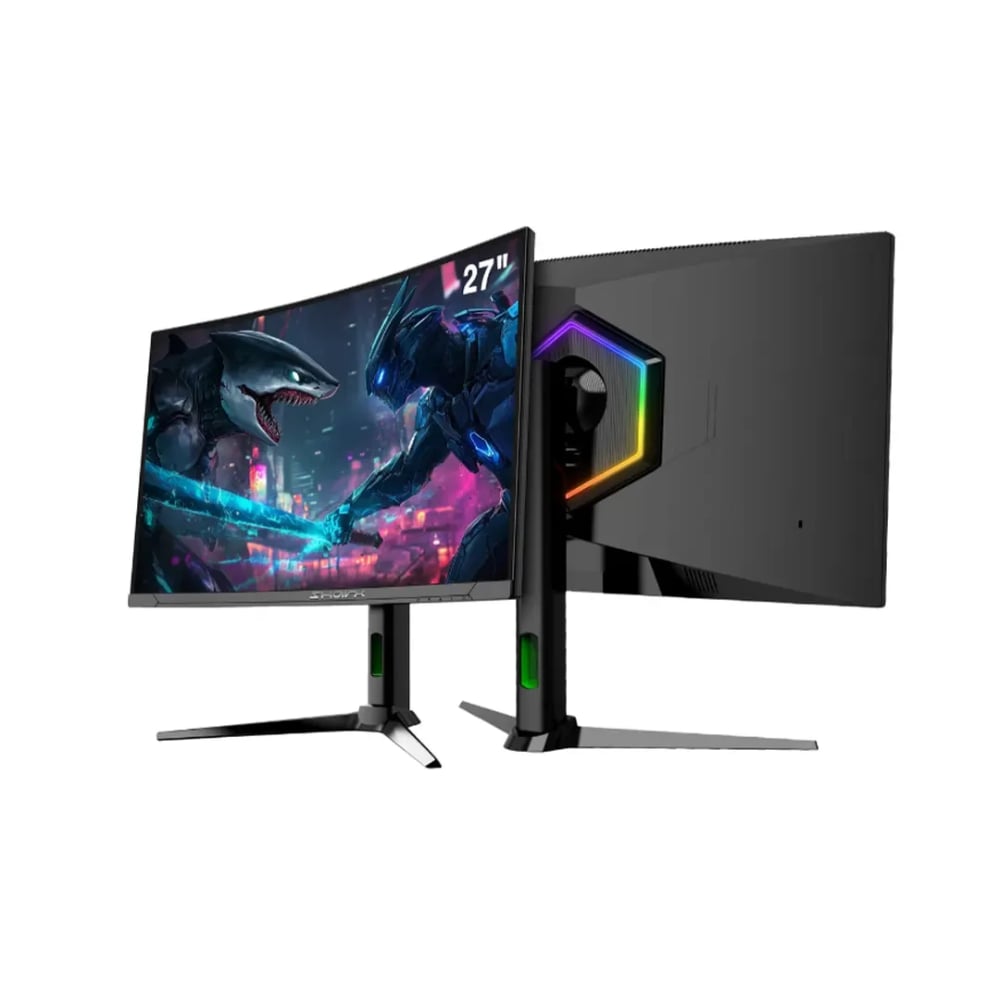 Sharx 27 Inch 300Hz Curved VA IPS FHD 0.3ms Response Time HDMI 2.1 G-Sync Compatible Gaming Monitor Black