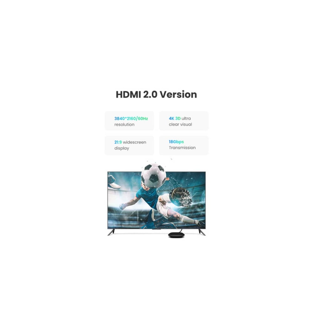 UGREEN HDMI Male to HDMI Male Cable | Supports 4K at 60Hz | 30 Meter | Black | UG-HD104-10114