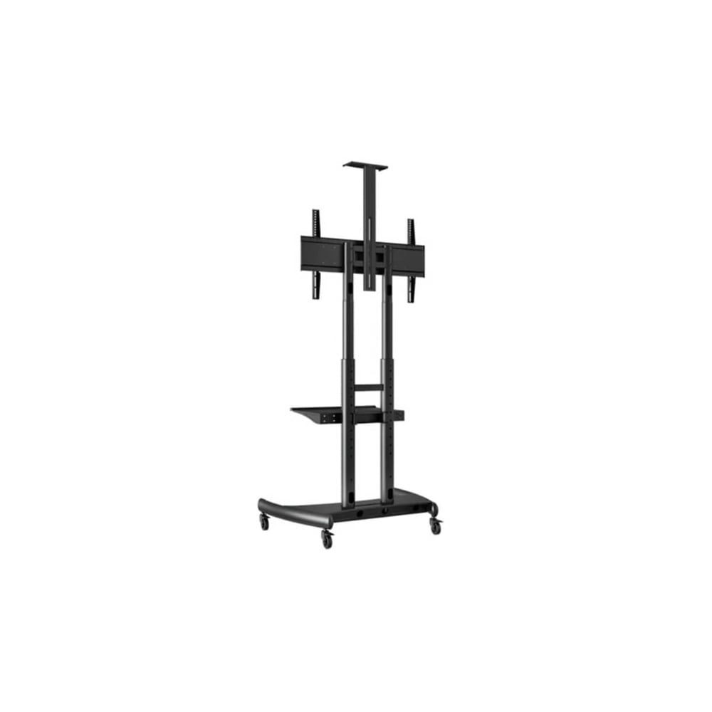 North Bayou TV Stand with Mount and Shelf for 55 to 85 inch TV Screen Black