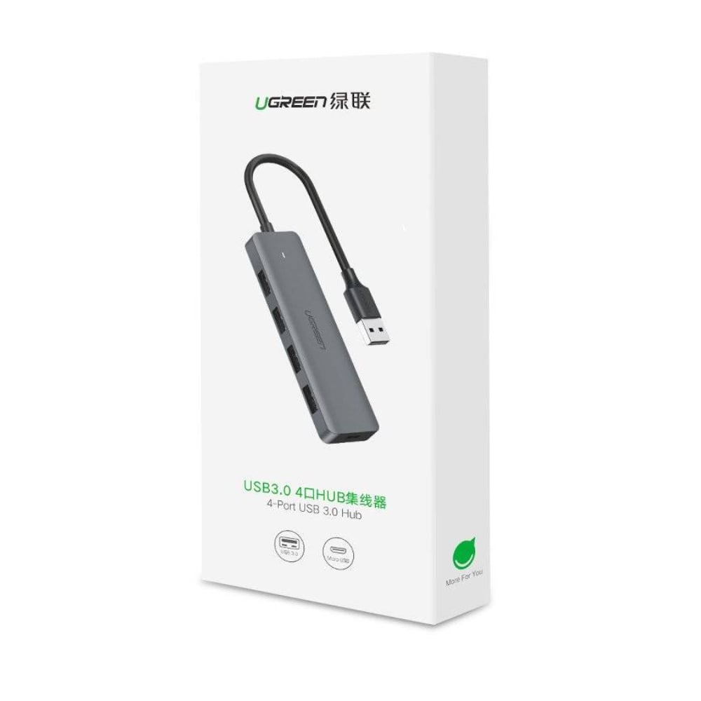 Ugreen 4 in 1 Port 3.2 USB A to Micro USB B Hub Grey