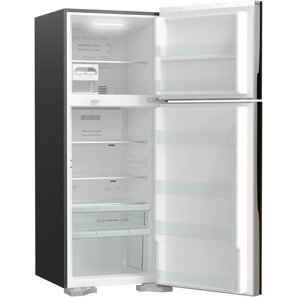 Hitachi Top Mount Double Door Refrigerator | 15.9 Cu.Ft (450L) | Carbon Line Series + Inverter | HRTN7489DFPSVSA | Silver