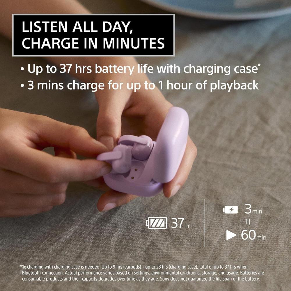 Sony LinkBuds Clip Wireless Open Earbuds| Lavender