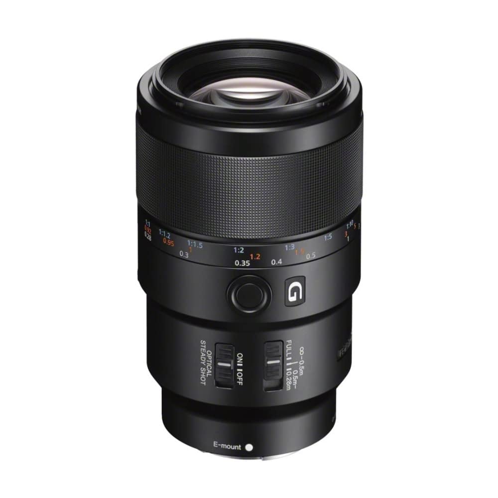 Sony SEL90M28G FE 90mm f/2.8-22 Macro G OSS Standard-Prime Lens for Mirrorless Cameras Black