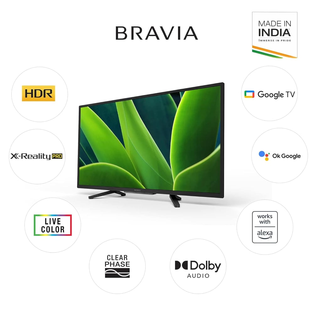 Sony KD-32W830K 32 Inch HD Ready LED Smart Google TV with Alexa Compatibility