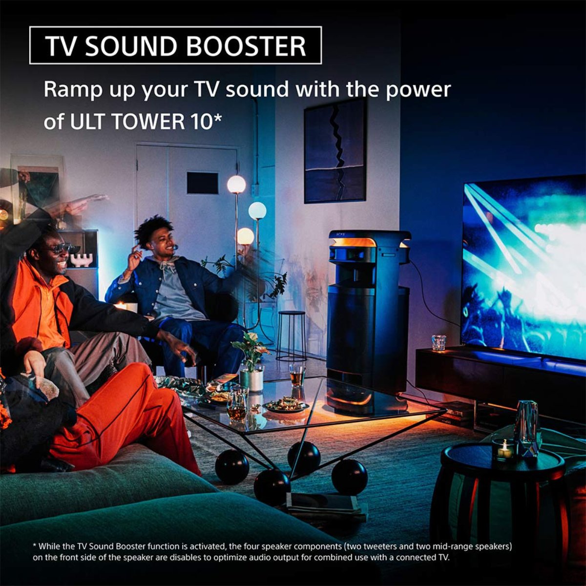 سماعة حفلات سوني ULT Tower 10 مع زر ULT وباس قوي – أسود