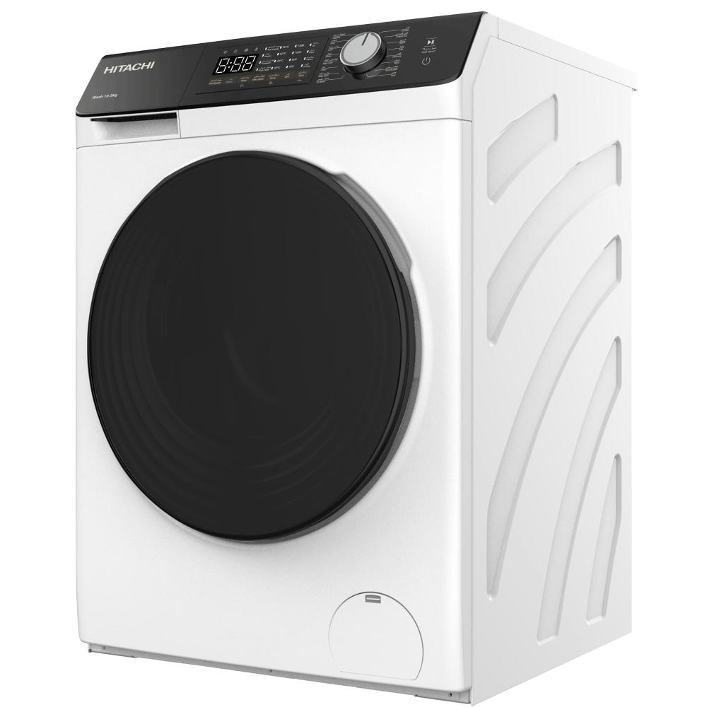 Hitachi Front Load Washing Machine | 10.5 Kg | 16 Programs | 1400 RPM | Inverter | White | BD‑1054HVOW