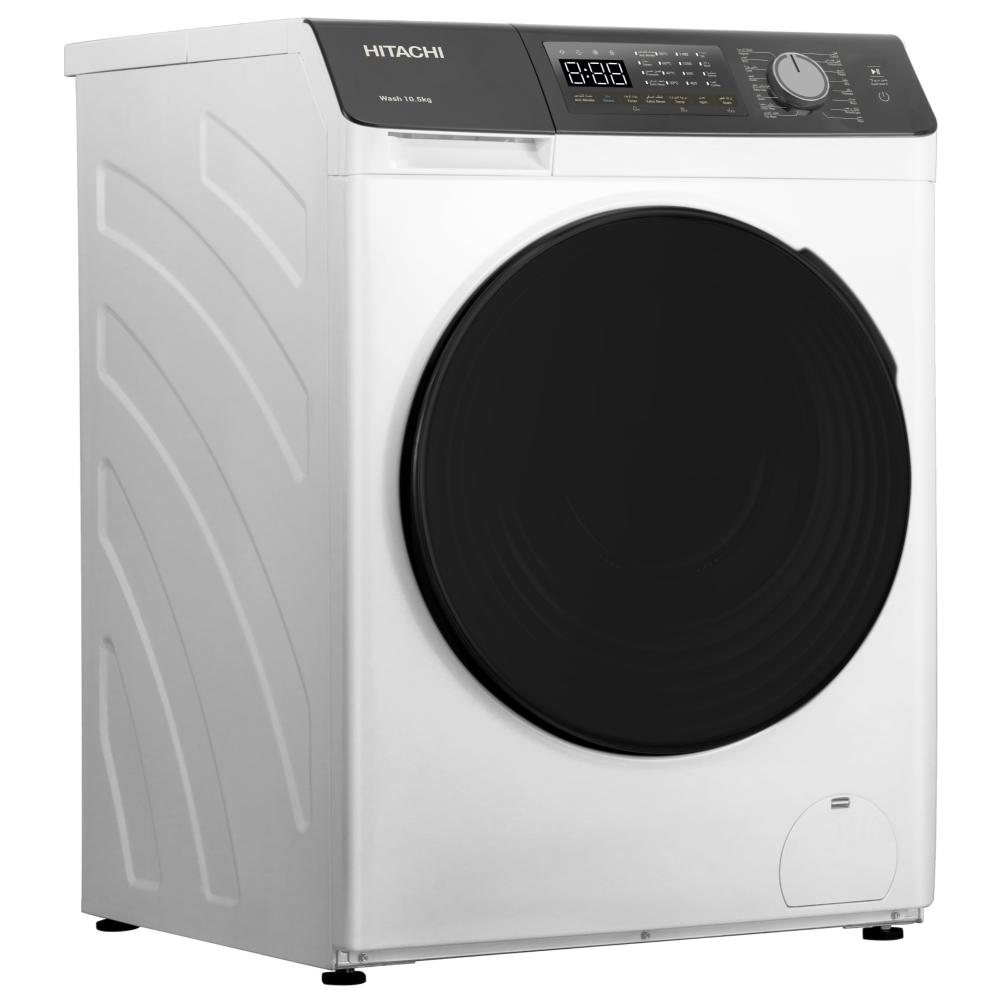 Hitachi Front Load Washing Machine | 10.5 Kg | 16 Programs | 1400 RPM | Inverter | White | BD‑1054HVOW