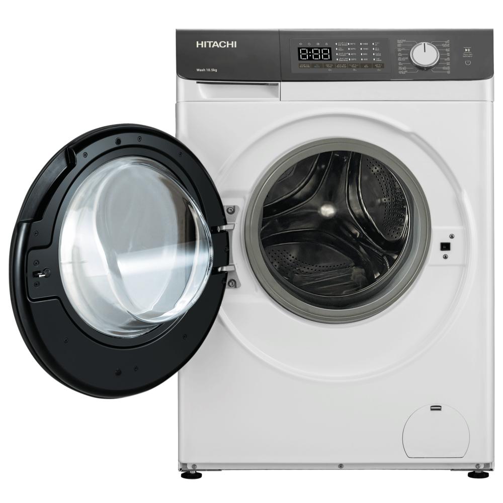 Hitachi Front Load Washing Machine | 10.5 Kg | 16 Programs | 1400 RPM | Inverter | White | BD‑1054HVOW