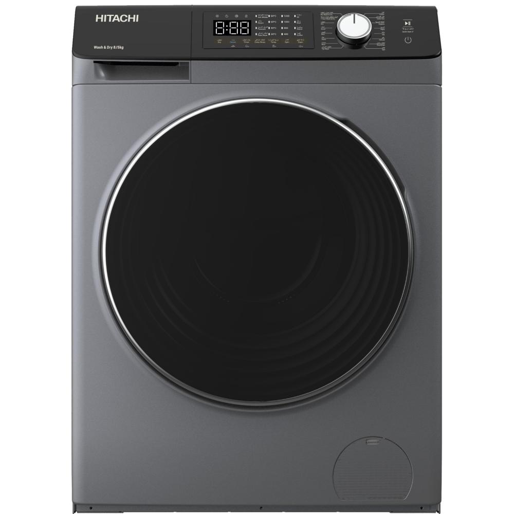 Hitachi Washer Dryer | 8 / 5 Kg | 1400 RPM | Inverter | Silver | BD‑D802HVOS