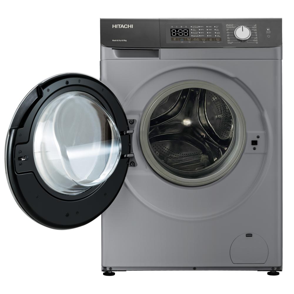 Hitachi Washer Dryer | 8 / 5 Kg | 1400 RPM | Inverter | Silver | BD‑D802HVOS
