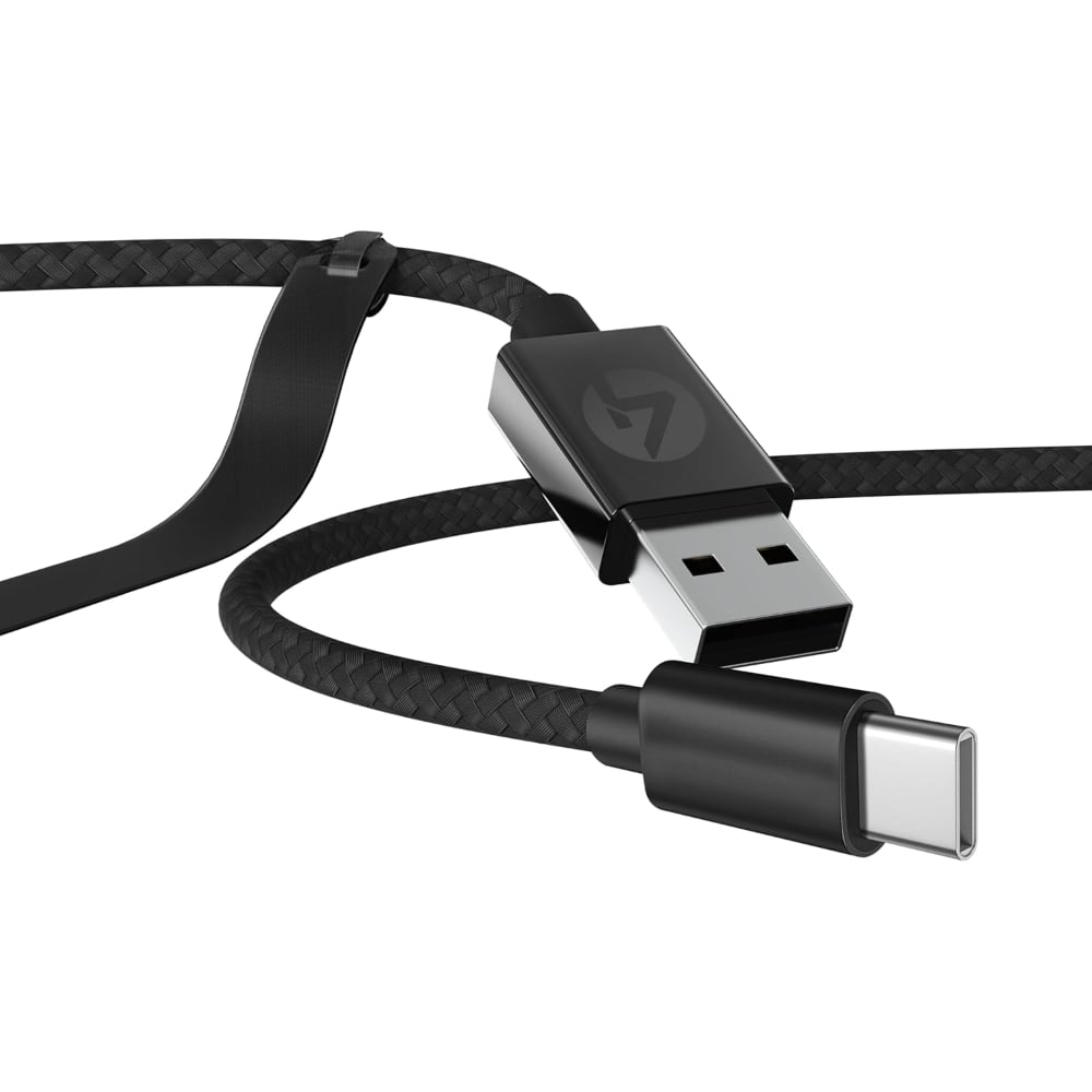 4Gamers USB-C Charge and Data Cable Pack Of 2 2M Black