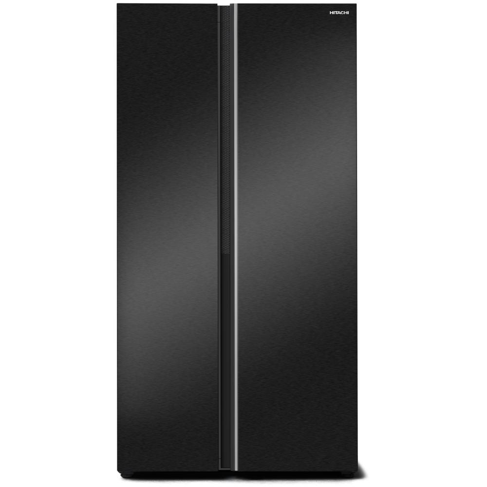 Hitachi Side by Side Double Door Refrigerator | 23.2 Cu.Ft (656L) | Digital Temperature Control | HRSN9713ESBKSA | Metal Black