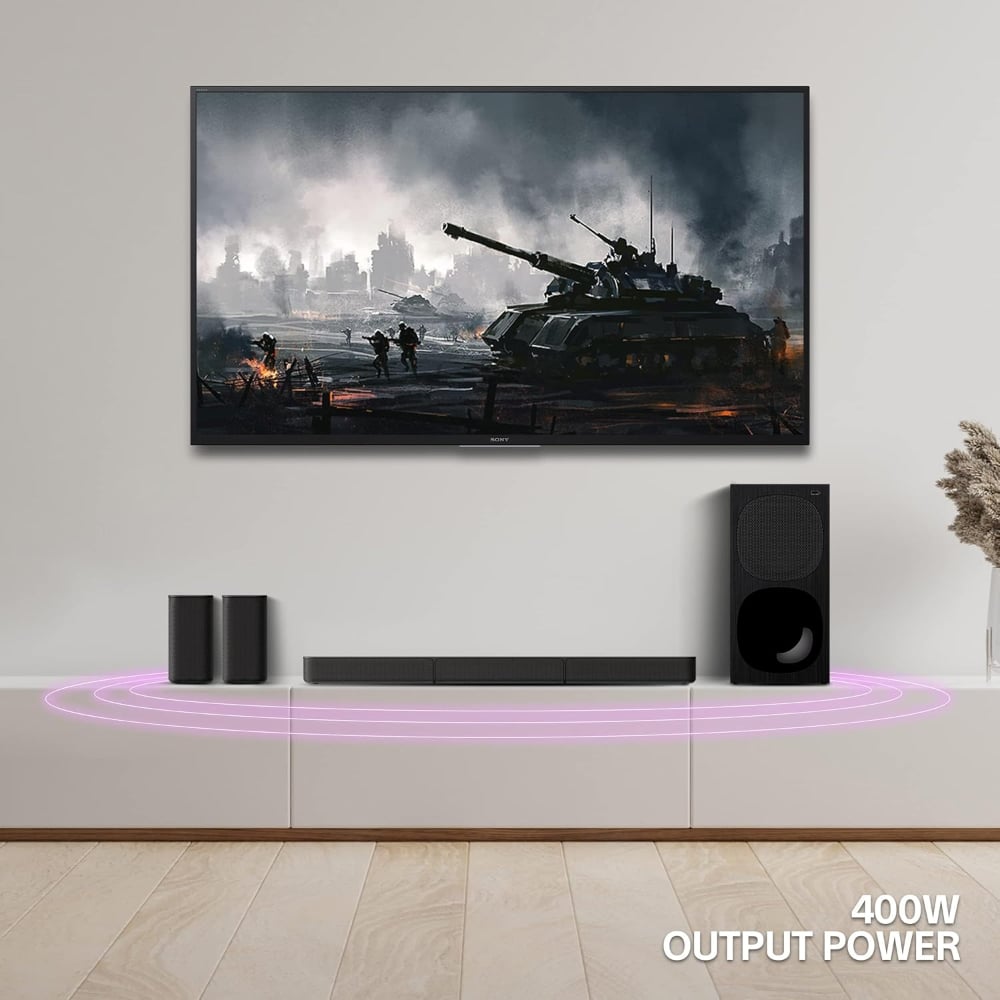 Sony HT-S20R 400W 5.1 Channel Bluetooth and USB Connectivity Dolby Digital Soundbar with Subwoofer and Compact Rear Speakers Black