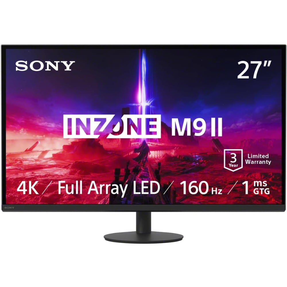 Sony Inzone M9 Ii 4K Hdr 27 Inch 160Hz IPS LCD 4K UHD 1ms Response Time HDMI 2.1 Gaming Monitor Black