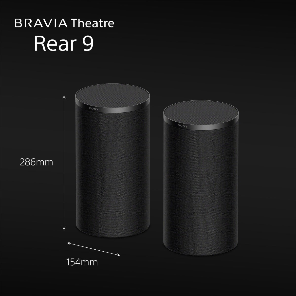 Sony BRAVIA Theatre Rear 9 SA-RS9 | 180W Wireless Rear Speakers with 360 Spatial Sound Mapping