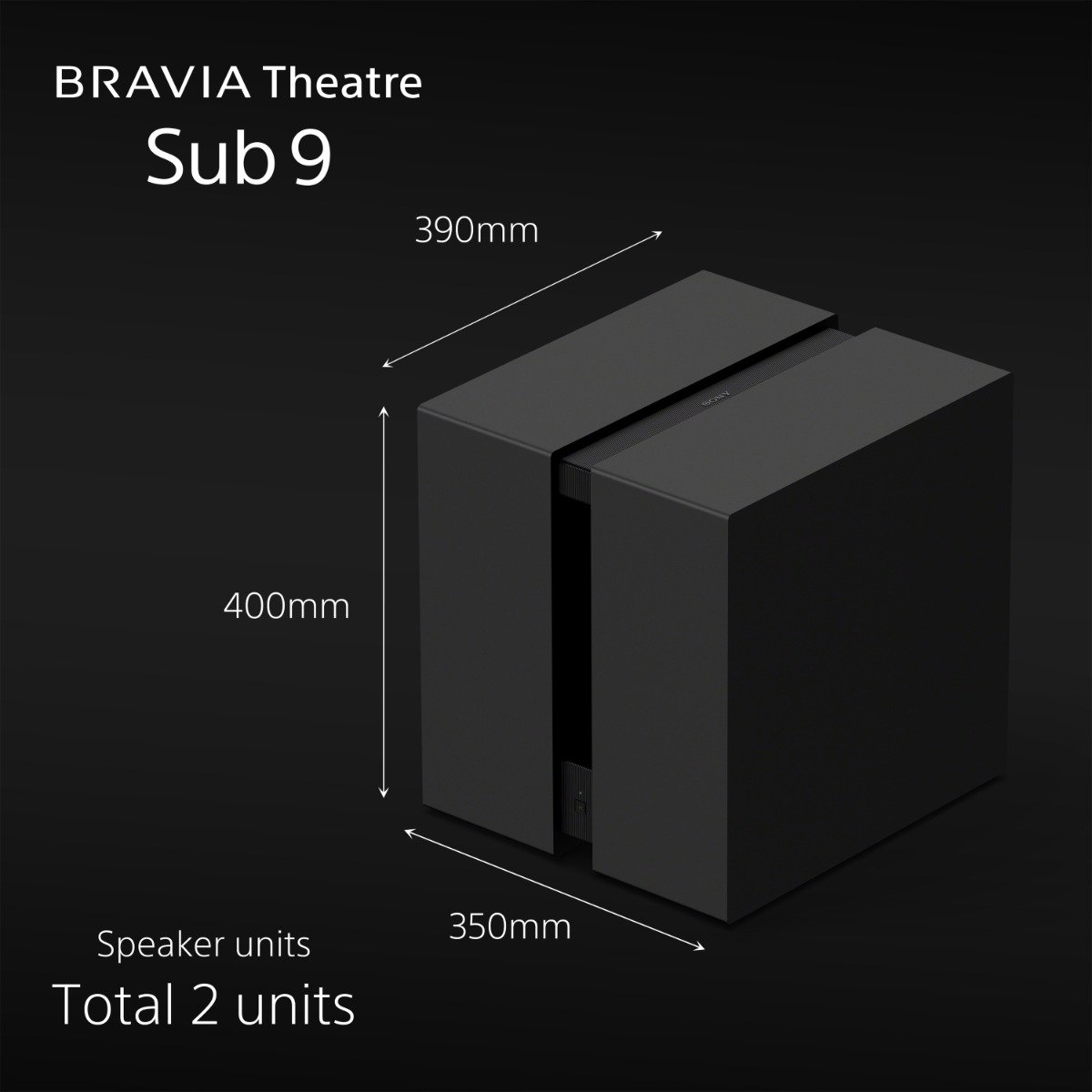 Sony BRAVIA Theatre Sub 9 SA-SW9 | 600W Wireless Subwoofer with Dual 200mm Drivers