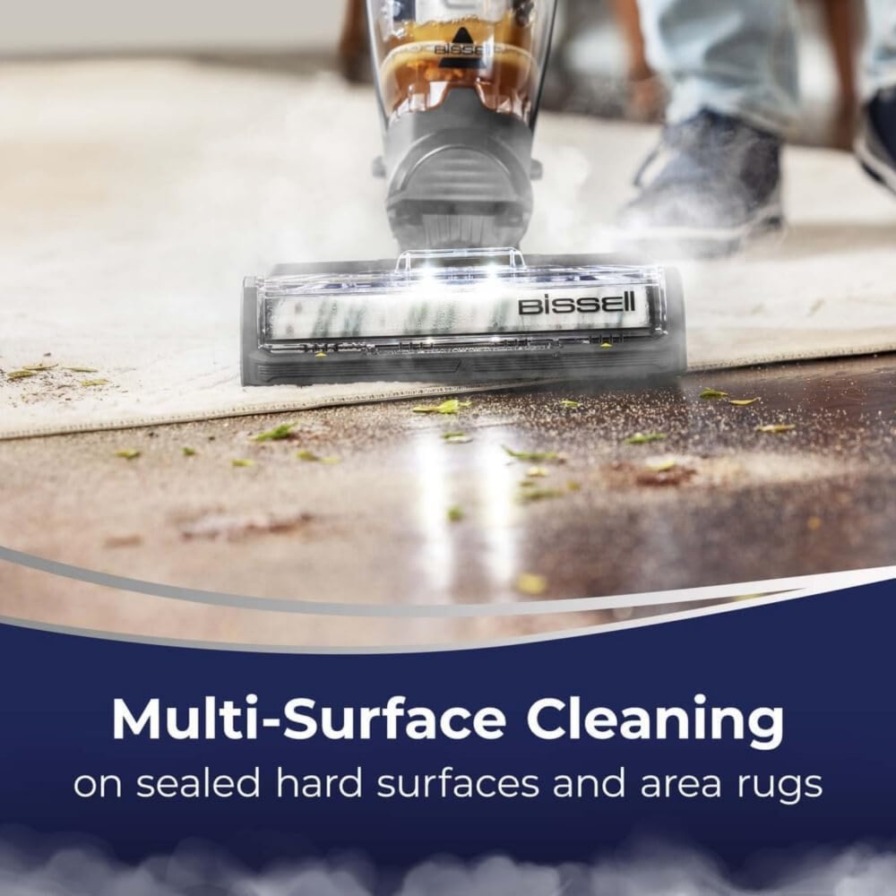 Bissell CrossWave HydroSteam (3527E) Wet & Dry Vacuum Cleaner | All-in-One Cleaning | Black