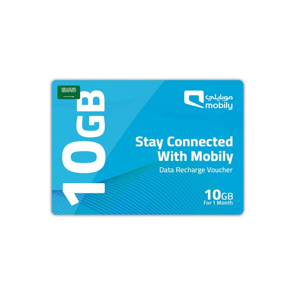 Mobily Data Recharge Voucher KSA 10 GB for 1 Month Blue