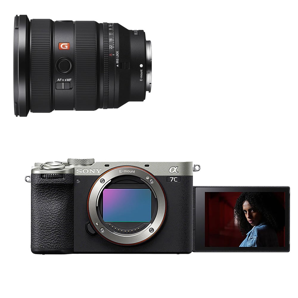 Sony ILCE-7CM2 α7C II 33.0 MP Full-Frame 4K 60p Recording Autofocus Interchangeable-Lens Mirrorless Vlog Camera Silver with Sony SEL1635GM2 E Mount FE 16–35 mm F2.8 GM Wide-Angle Zoom Full Frame Lens
