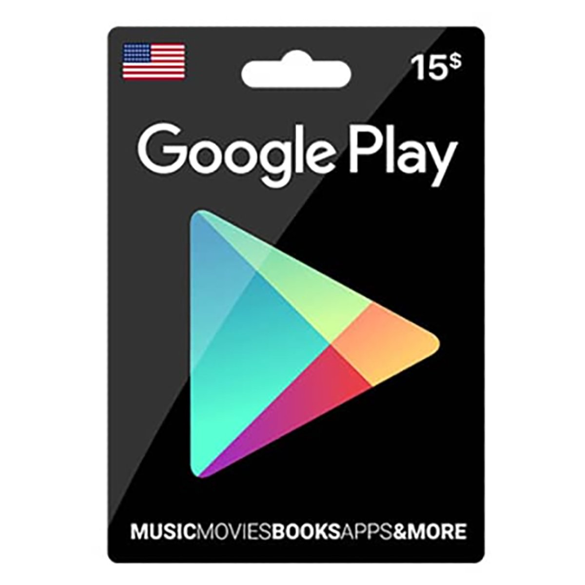 Google Play Gift Card USA 15 USD Delivery By Email Digital Code Black