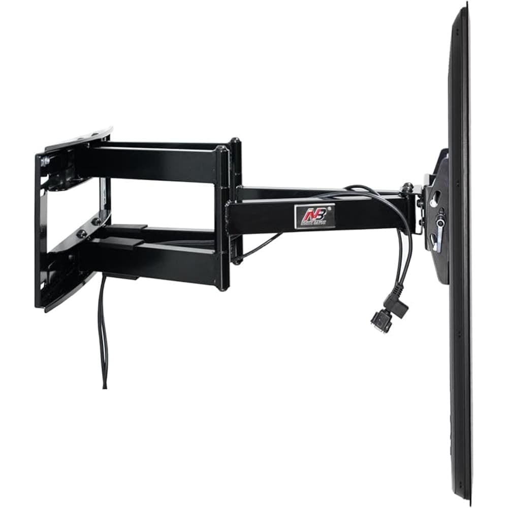 North Bayou 75 Inch To 110 Inch Full Motion Heavy Duty Tv Wall Mount Bracket With Double Extendable Arm Black