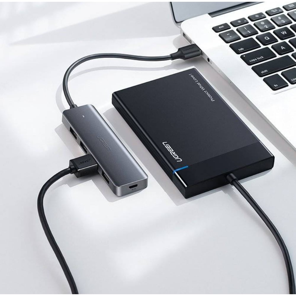 UGREEN 4-in-1 USB-A 3.2 to Micro USB Hub | Grey | UG-CM219-50985