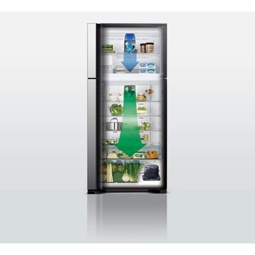 Hitachi 19.4 Cu.Ft Inverter Control Top Mount Double Doors Refrigerator 550 L White