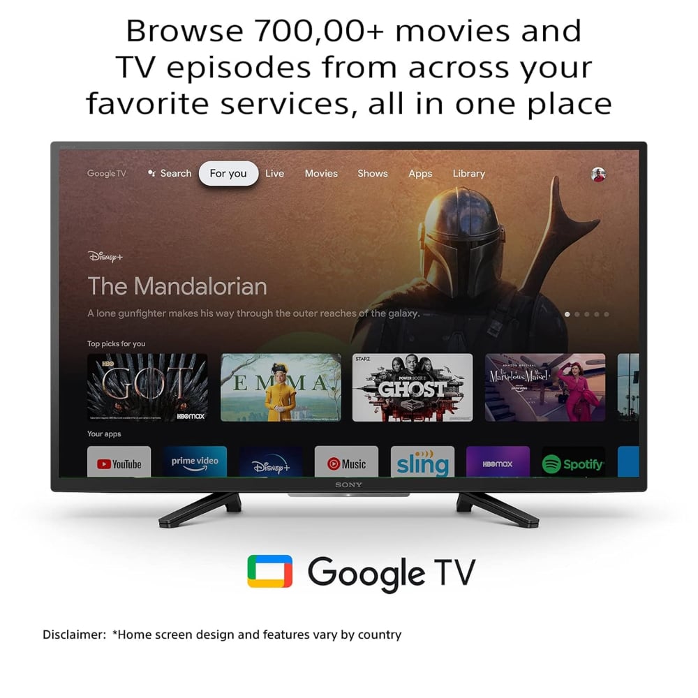Sony KD-32W830K 32 Inch HD Ready LED Smart Google TV with Alexa Compatibility