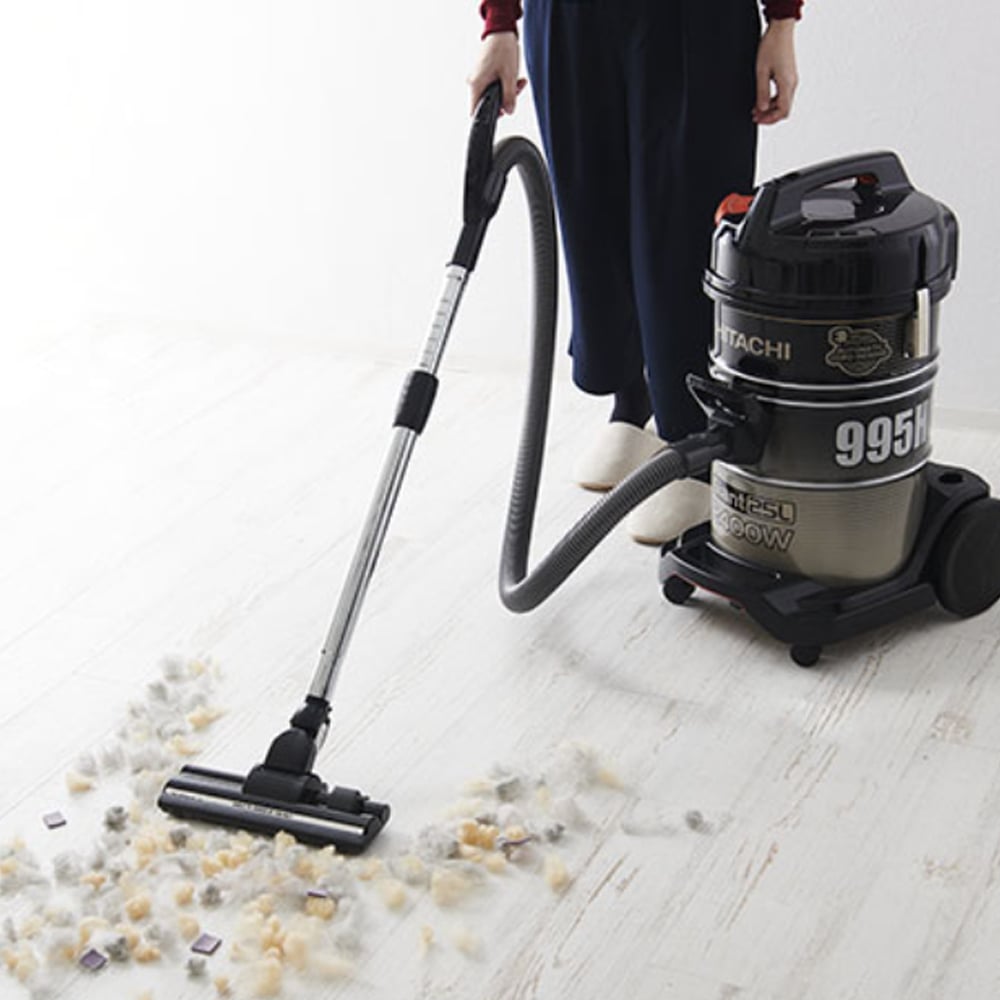 Hitachi Pail Can Vacuum Cleaner | 2300W | 23L Heavy Duty | Champagne Gold Black | CV-985HCCGB
