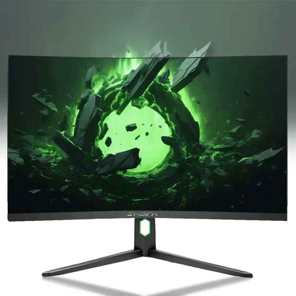 Sharx 27 Inch 200Hz Curved VA IPS FHD 0.3ms Response Time HDMI 2.1 G-Sync Compatible Gaming Monitor Black