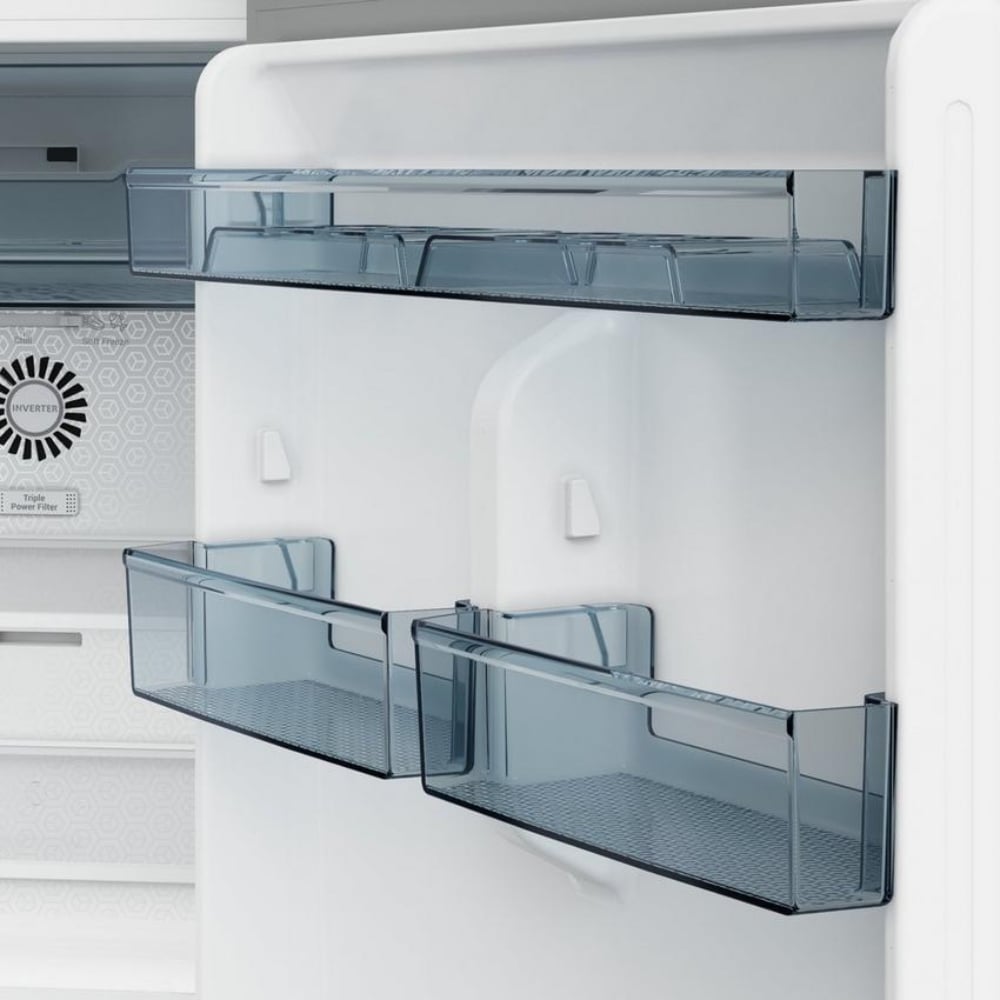 Hitachi Top Mount Double Door Refrigerator | 12.1 Cu.Ft (344L) | Inverter Technology | HRTN6379SPWHSA | White