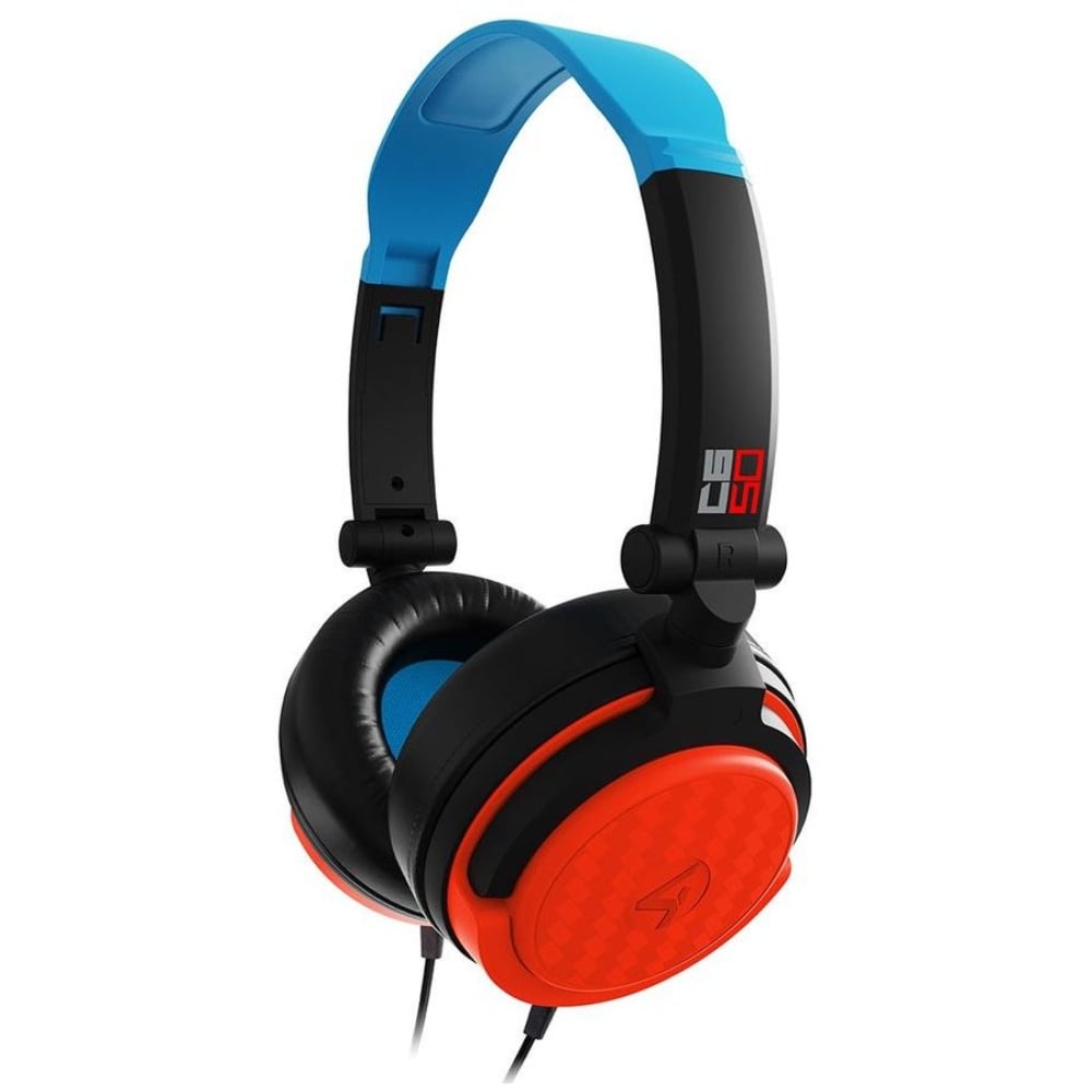 4Gamers Wired Gaming Over-Ear Headset Neon Blue/Red