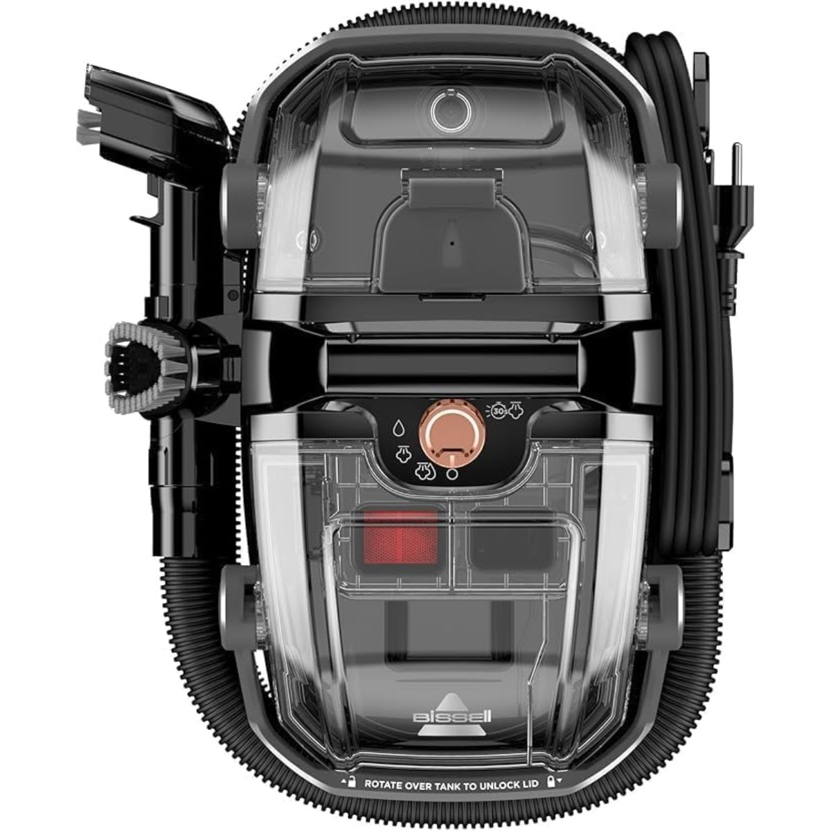 Bissell SpotClean HydroSteam (3700E) Portable Deep Cleaner | Powerful Cleaning | Black